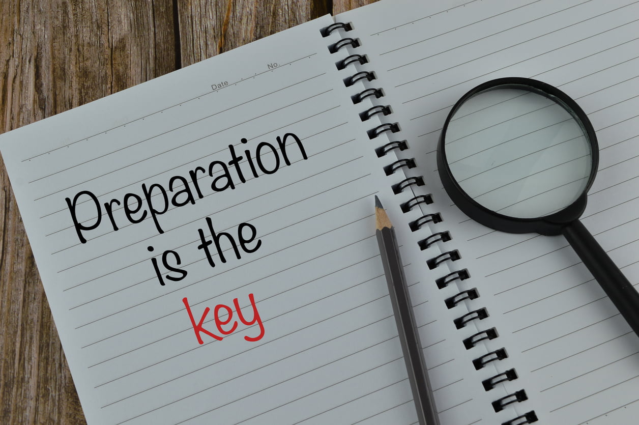 A notebook written with text preparation is the key.